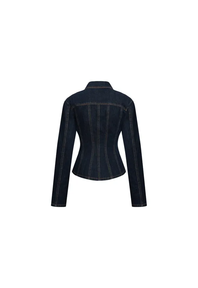 Sets and Coords Women Lioness Fashion RIDER DENIM JACKET Dark Denim Sets and Coords Women Lioness Fashion RIDER DENIM JACKET Dark Denim