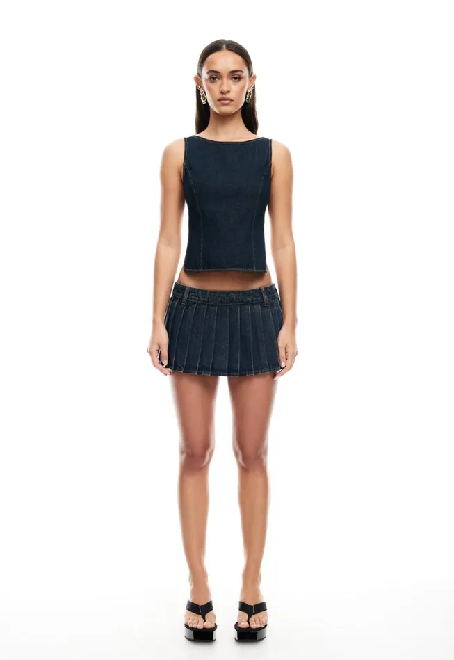 Sets and Coords Women Lioness Fashion RIDER MINI SKORT Indigo