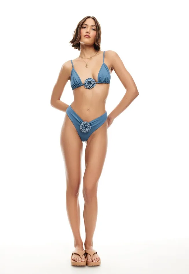 Sets Women Lioness Fashion SOULMATE TOP Denim Blue