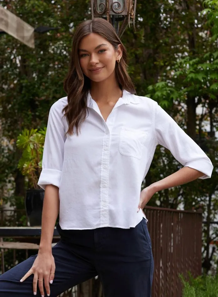 Shirt Tail Button Down 8211 White Women Bella Dahl Long Sleeve
