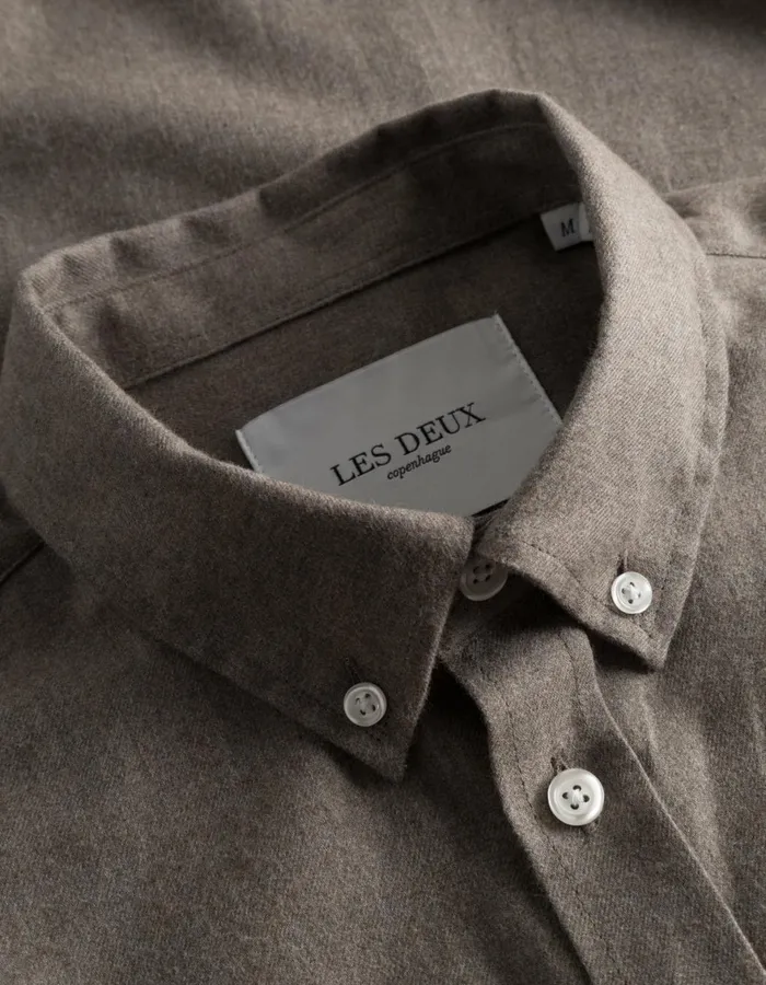 ShirtsOvershirts Men Les Deux Desert Reg Shirt 8211 Mountain Grey Melange