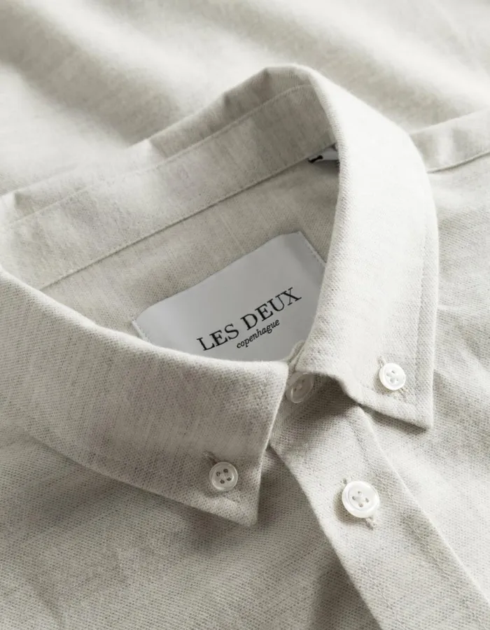 ShirtsOvershirts Men Les Deux Desert Reg Shirt 8211 Snow Melange