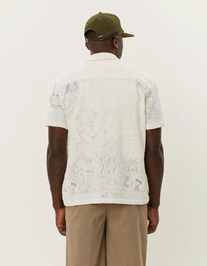ShirtsOvershirts Men Les Deux Hector Lace SS Shirt 8211 Ivory