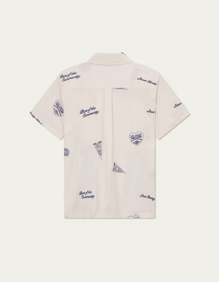 ShirtsOvershirts Men Les Deux Hendrix AOE SS Shirt 8211 IvoryBlueprint
