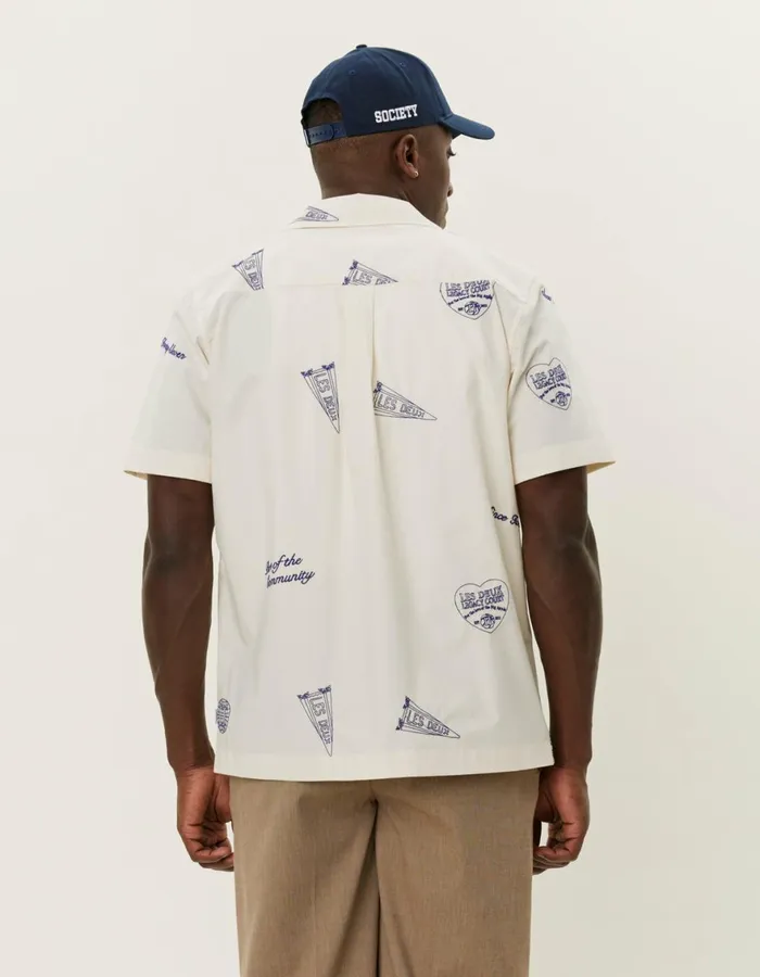 ShirtsOvershirts Men Les Deux Hendrix AOE SS Shirt 8211 IvoryBlueprint