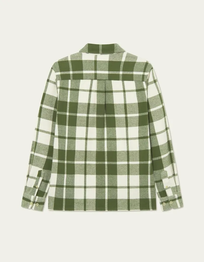ShirtsOvershirts Men Les Deux Joseph Check Overshirt 8211 Chive GreenIvory