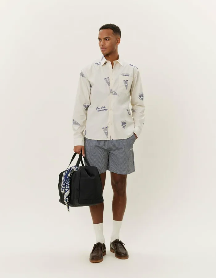 ShirtsOvershirts Men Les Deux Kalen AOE Shirt 8211 IvoryBlueprint