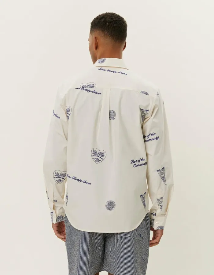 ShirtsOvershirts Men Les Deux Kalen AOE Shirt 8211 IvoryBlueprint