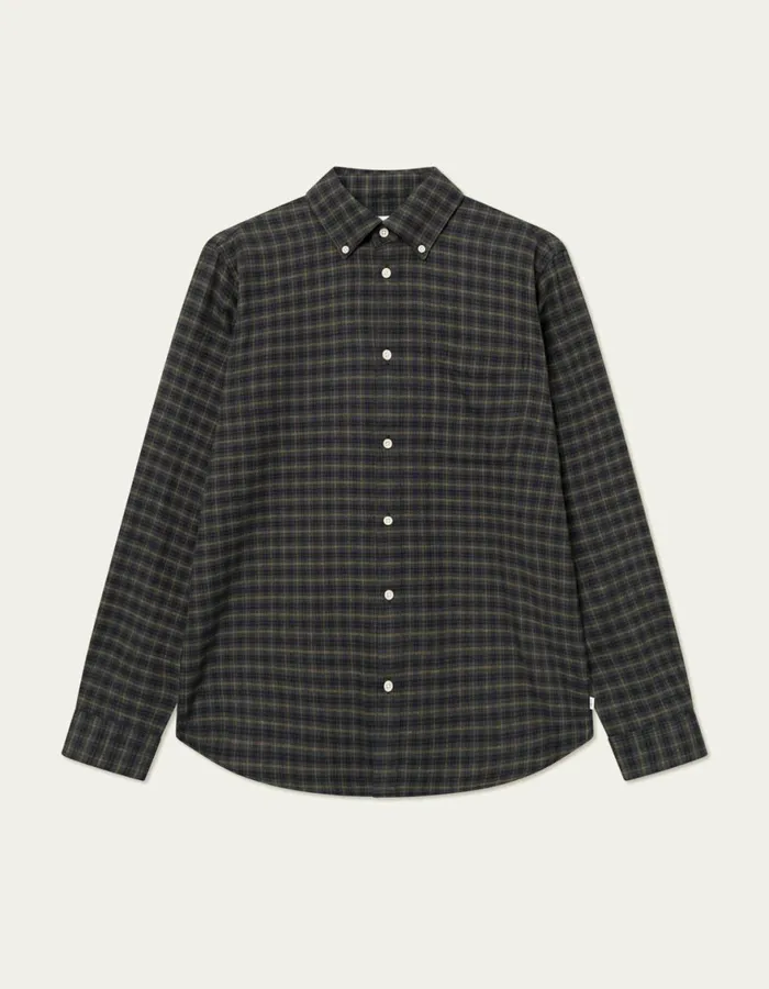 ShirtsOvershirts Men Les Deux Kent Check Shirt 20 8211 Pine GreenBlack