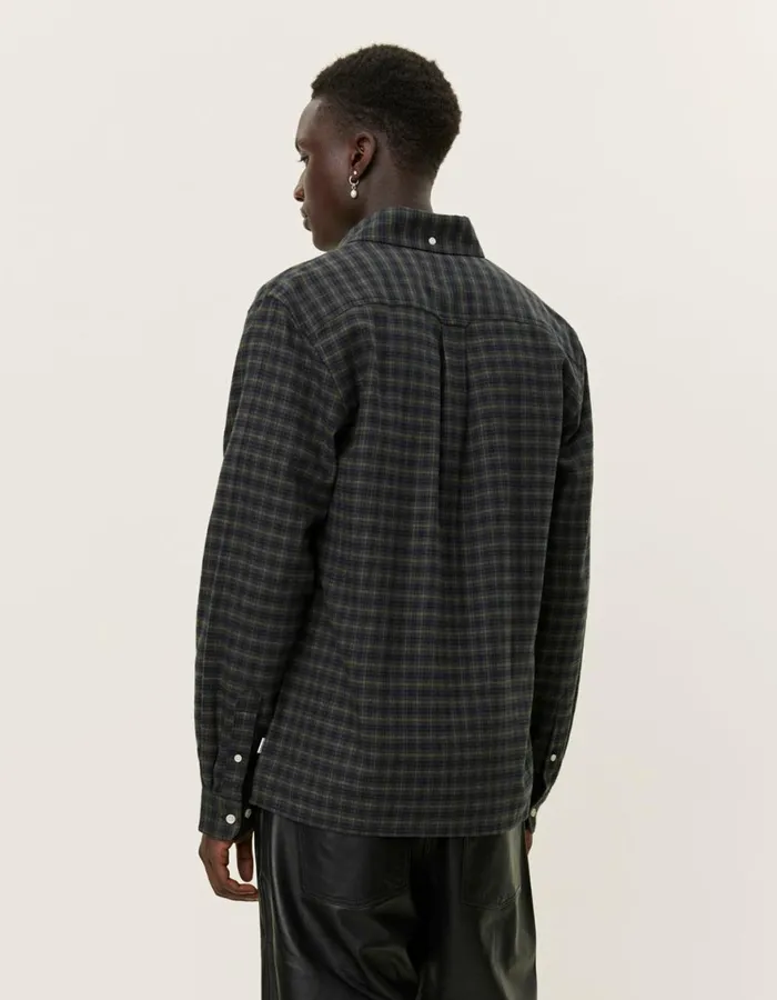 ShirtsOvershirts Men Les Deux Kent Check Shirt 20 8211 Pine GreenBlack