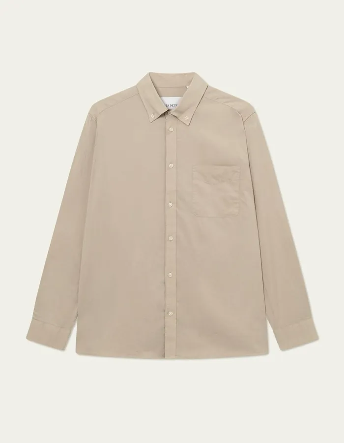 ShirtsOvershirts Men Les Deux Kent Light Oxford Shirt 8211 Light Desert Sand