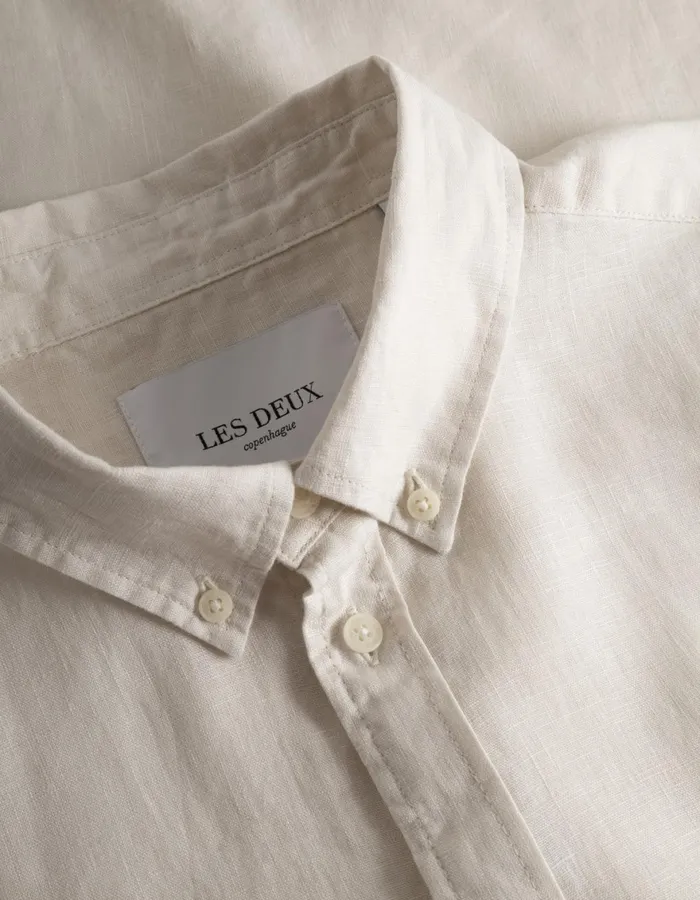 ShirtsOvershirts Men Les Deux Kristian Linen BD Shirt 8211 Ivory
