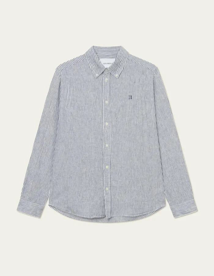 ShirtsOvershirts Men Les Deux Kristian Linen BD Shirt 8211 Light IvoryBlueprint