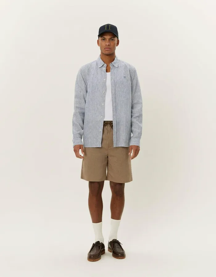 ShirtsOvershirts Men Les Deux Kristian Linen BD Shirt 8211 Light IvoryBlueprint