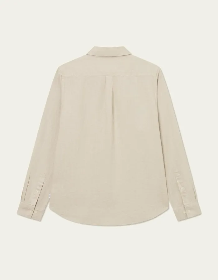 ShirtsOvershirts Men Les Deux Kristian Linen BD Shirt 8211 Light Sand