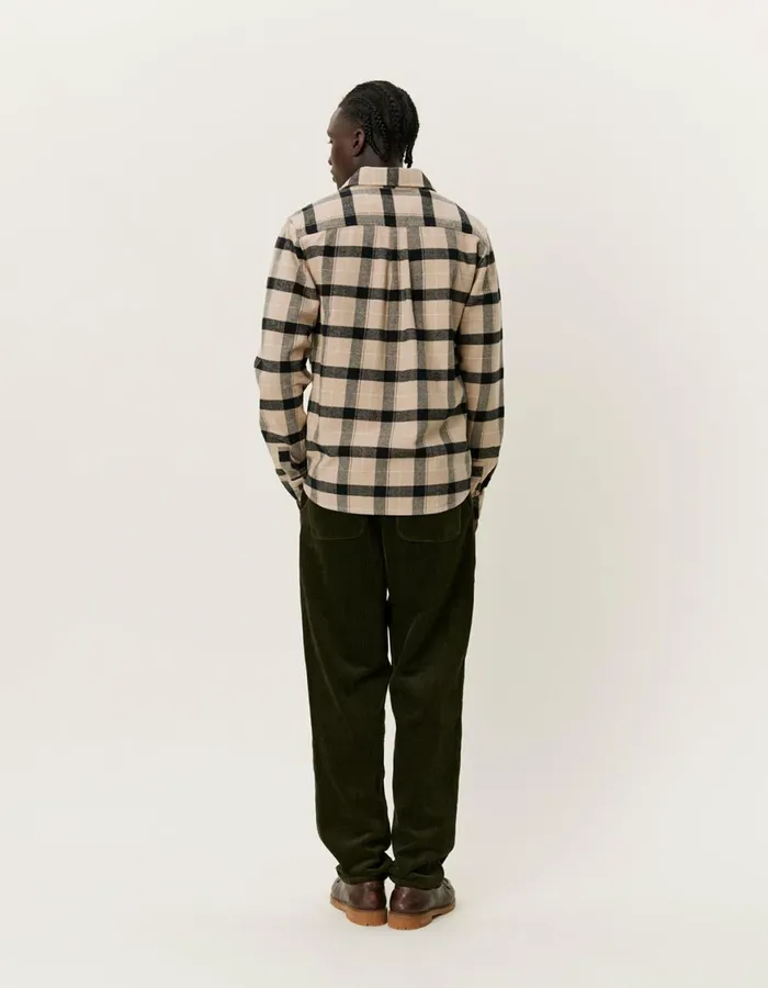ShirtsOvershirts Men Les Deux Lennon Flannel Check Overshirt 8211 Dark SandBlack