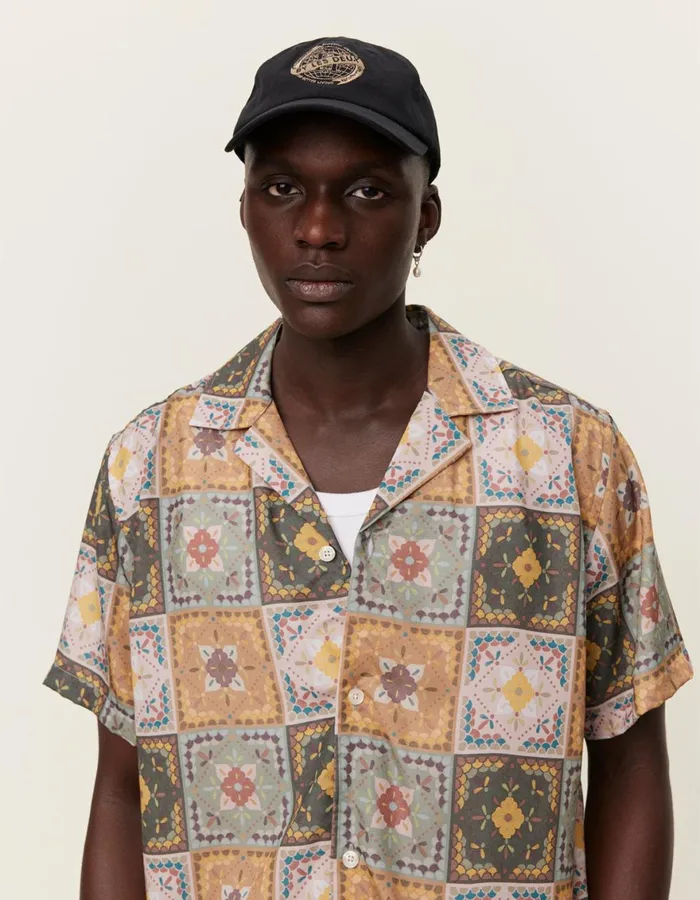 ShirtsOvershirts Men Les Deux Tiles AOP SS Shirt 8211 Multicolor