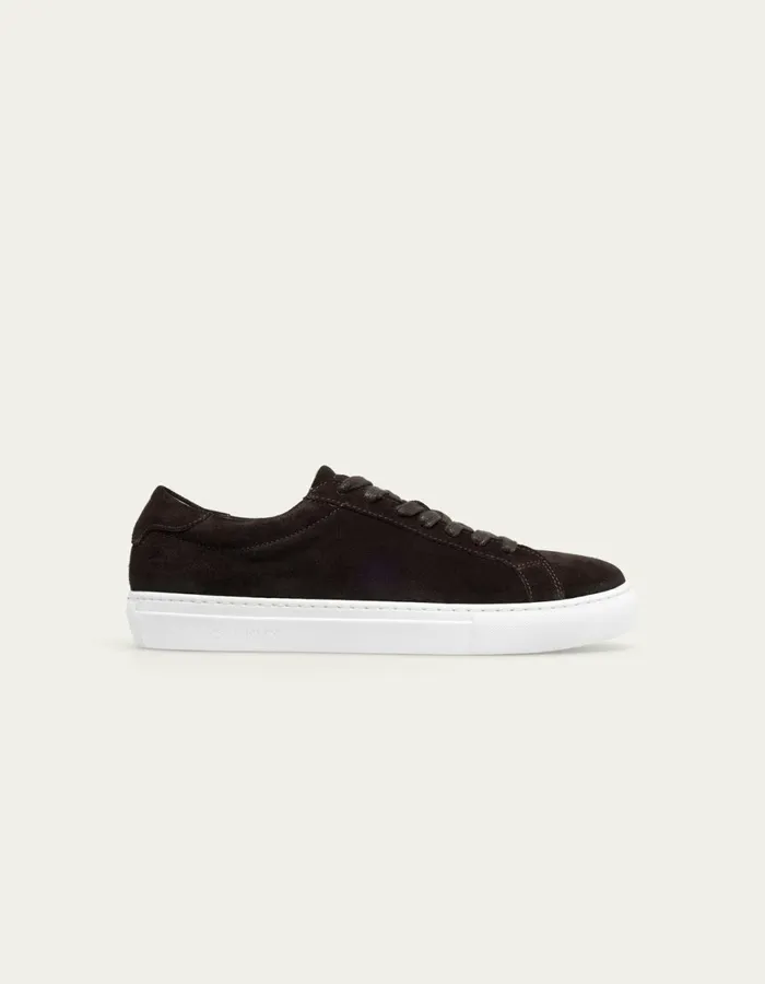 Shoes Men Les Deux Theodor Suede Sneaker 8211 Coffee Brown