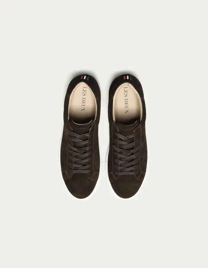 Shoes Men Les Deux Theodor Suede Sneaker 8211 Coffee Brown