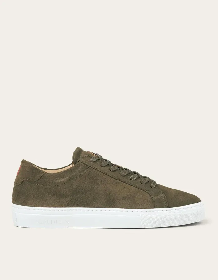 Shoes Men Les Deux Theodor Suede Sneaker 8211 Olive Night