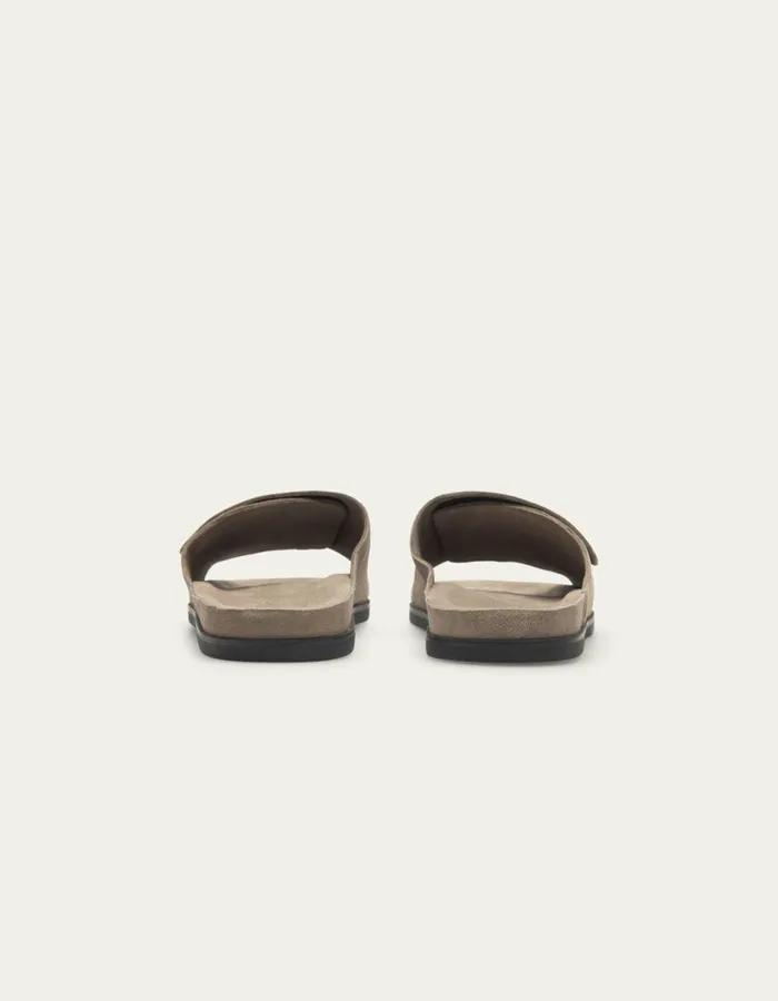 Shoes Men Les Deux Wilhelm Suede Velcro Sandal 8211 Desert Taupe