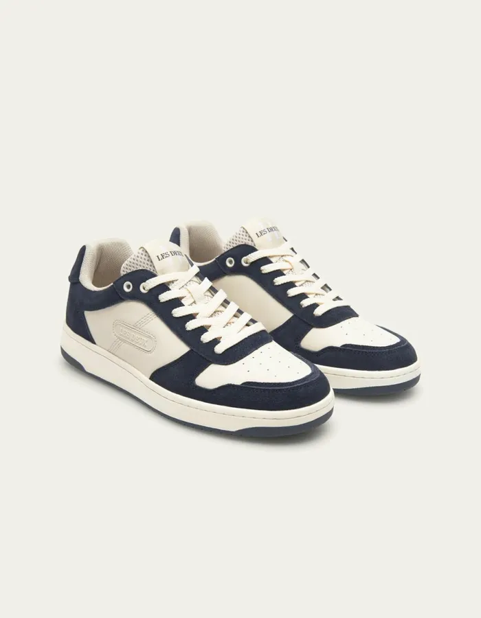 Shoes Men Les Deux Wright Basketball Sneaker 8211 WhiteDark Navy