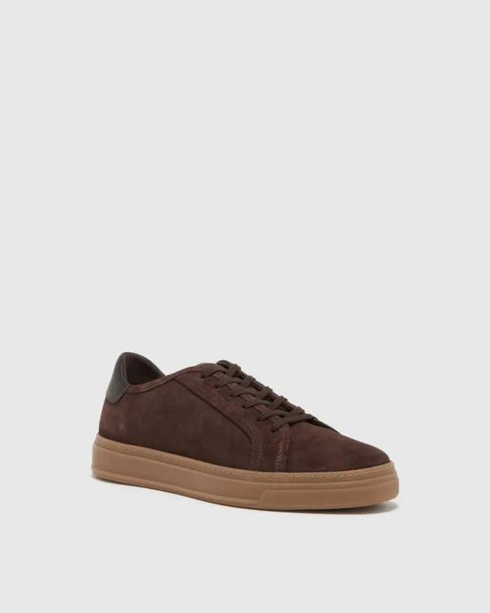 Shoes Men PAIGE Farrell Sneaker 8211 Chocolate Suede Shoes Men PAIGE Farrell Sneaker 8211 Chocolate Suede