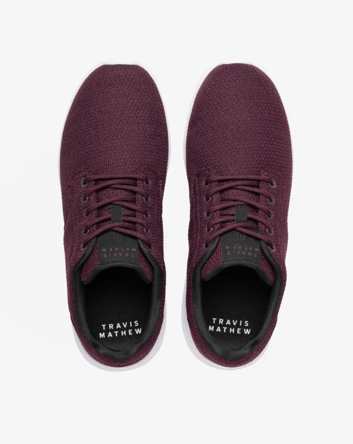 Shoes THE DAILY 2 KNIT SHOE Heather Winetasting TravisMathew Casual Shoes