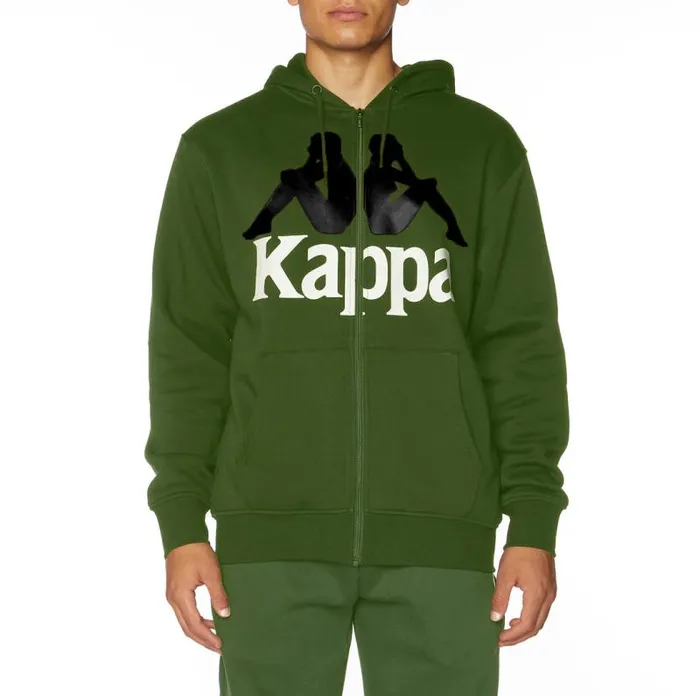 Shop Kappa Adult Clothing Authentic Awert 2 Hoodie Green
