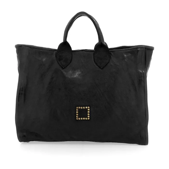 ShoppersTote Bags Women Campomaggi Agata Black ShoppersTote Bags Women Campomaggi Agata Black