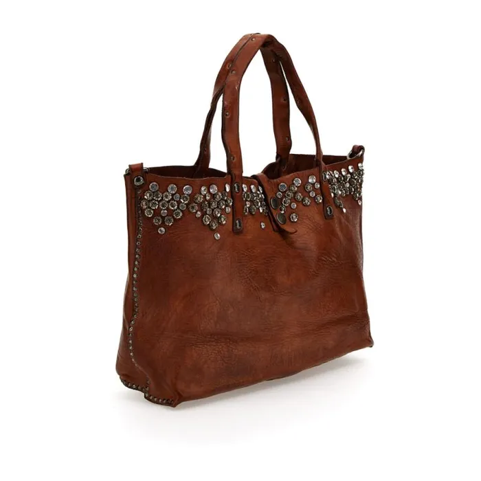 ShoppersTote Bags Women Campomaggi Bella Di Notte Cognac ShoppersTote Bags Women Campomaggi Bella Di Notte Cognac