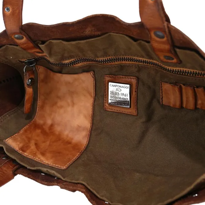 ShoppersTote Bags Women Campomaggi Bella Di Notte Cognac ShoppersTote Bags Women Campomaggi Bella Di Notte Cognac