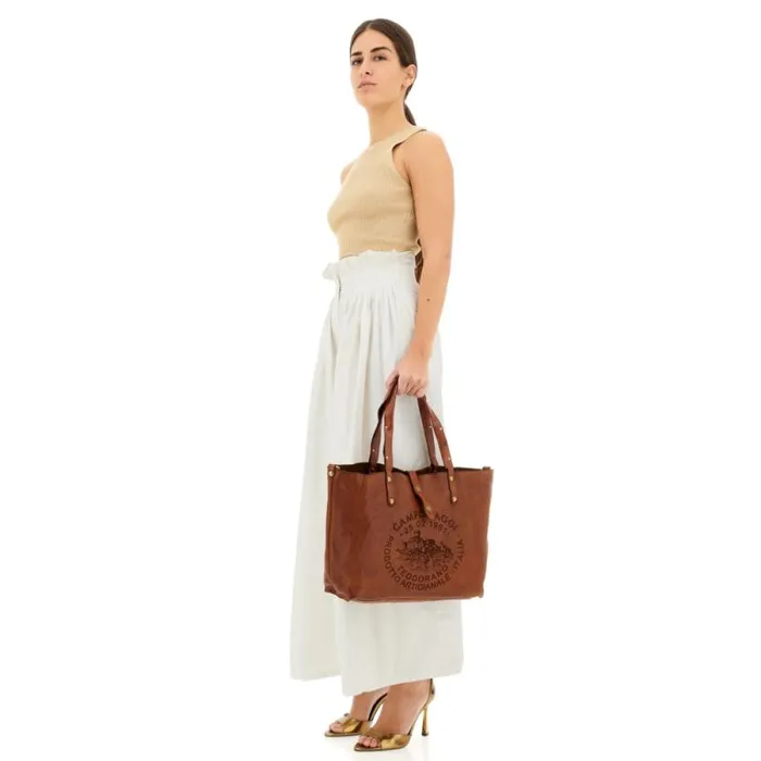 ShoppersTote Bags Women Campomaggi Teodorano Cognac ShoppersTote Bags Women Campomaggi Teodorano Cognac