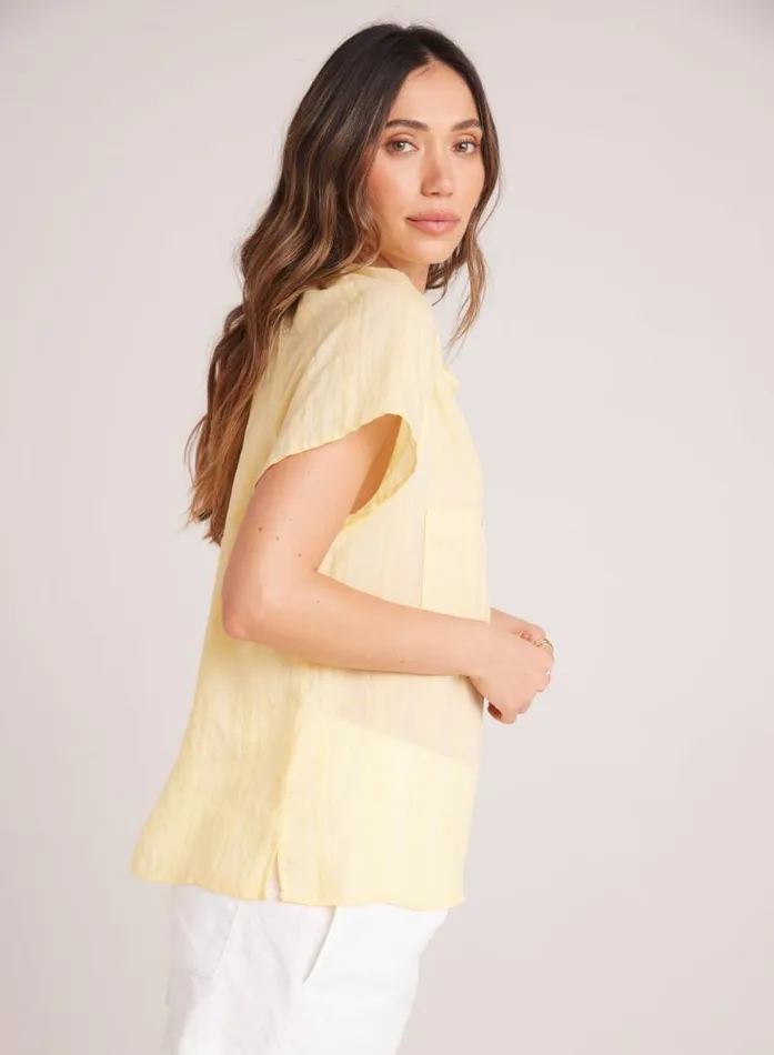 Short Sleeve Pocket Pullover 8211 Citron Yellow Women Bella Dahl Short Sleeve Short Sleeve Pocket Pullover 8211 Citron Yellow Women Bella Dahl Short Sleeve