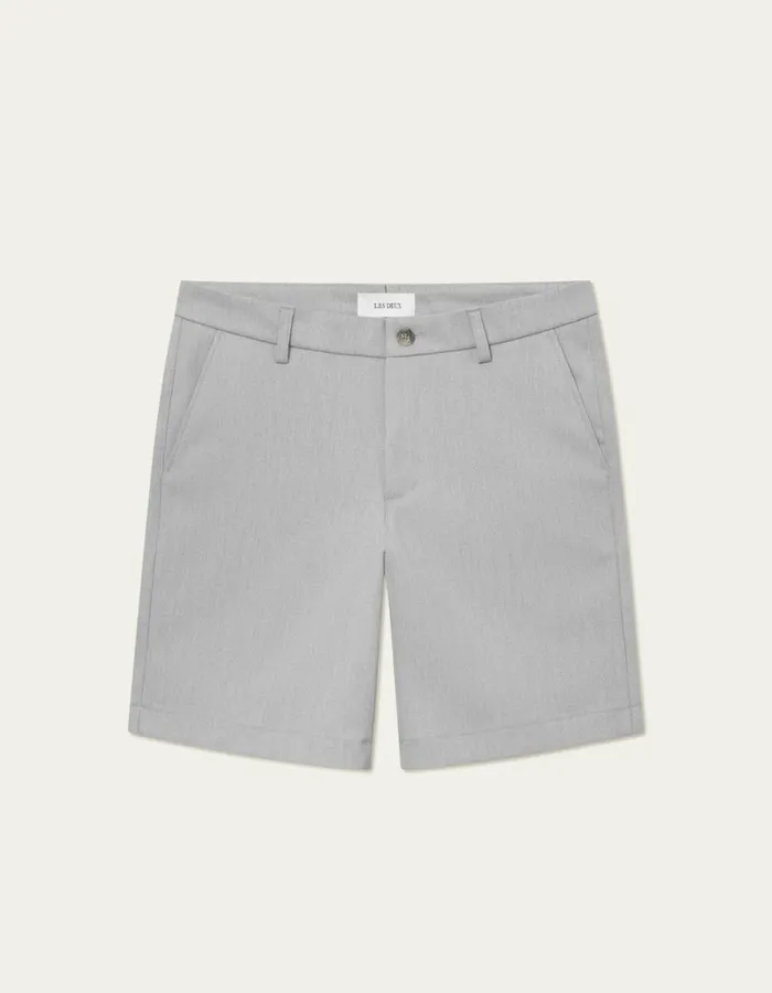 Shorts Men Les Deux Como Reg Herringbone Shorts 8211 Light Grey Melange