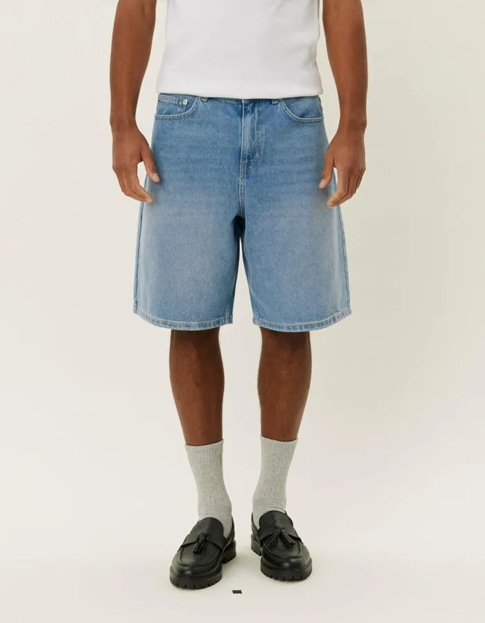 Shorts Men Les Deux Ryder Washed Denim Shorts 8211 Light Blue Wash