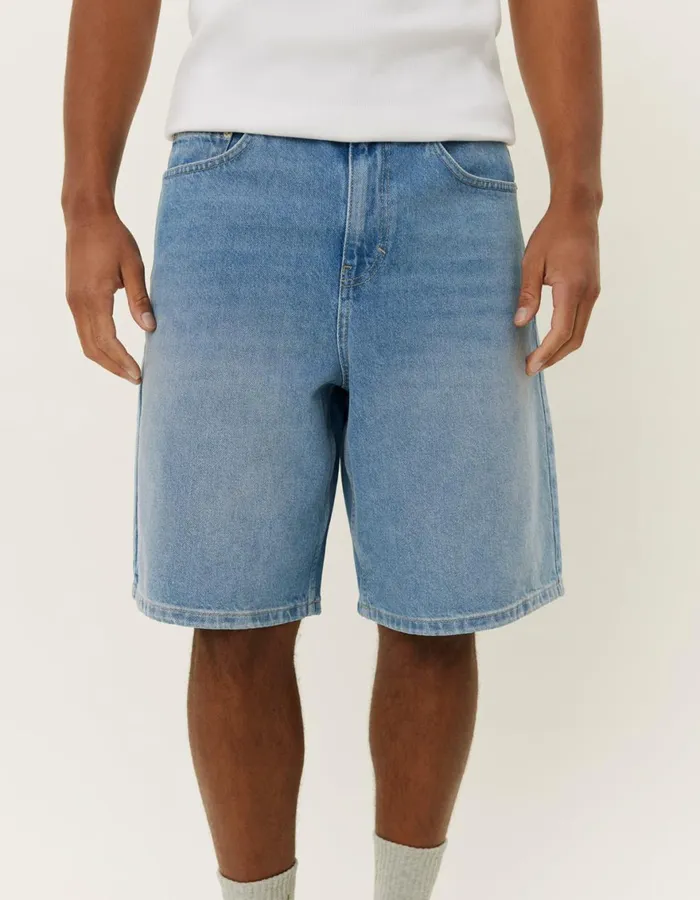Shorts Men Les Deux Ryder Washed Denim Shorts 8211 Light Blue Wash