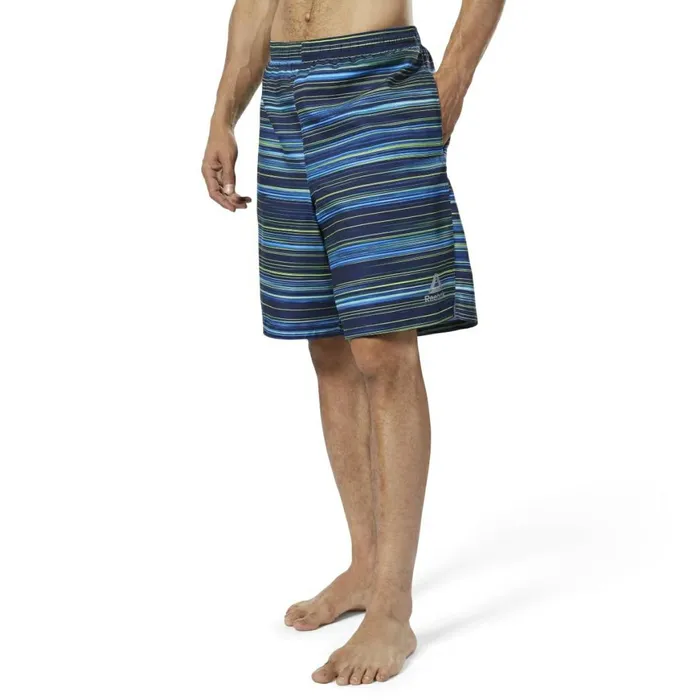 Shorts Mens Reebok Basic Printed Volley Shorts Blue