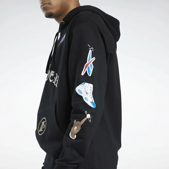 Shorts Mens Reebok Iverson Elements Of AI Fleece Hoodie Multi