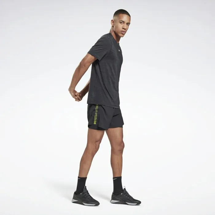 Shorts Mens Reebok Les Mills Epic TwoinOne Shorts Black