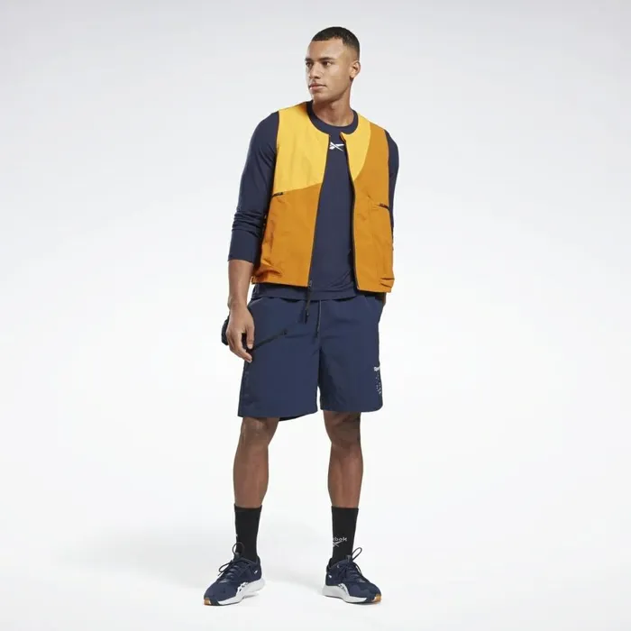 Shorts Mens Reebok Road Trip Woven Shorts Vector Navy