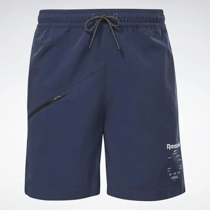 Shorts Mens Reebok Road Trip Woven Shorts Vector Navy
