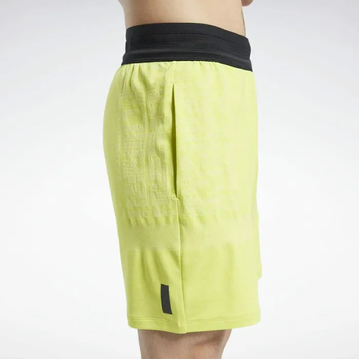 Shorts Mens Reebok United By Fitness 8Inch MyoKnit Seamless Shorts Chartreuse