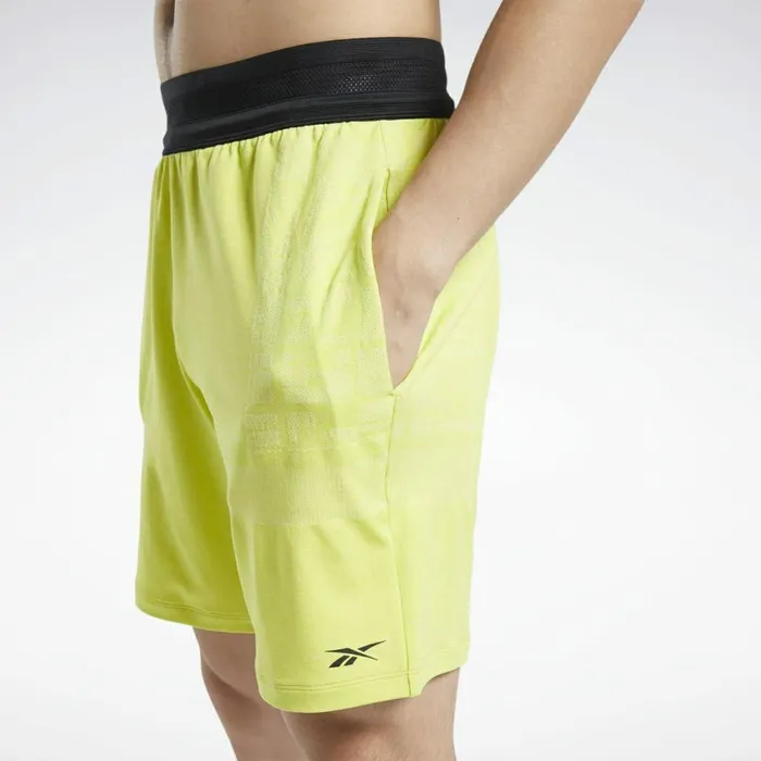 Shorts Mens Reebok United By Fitness 8Inch MyoKnit Seamless Shorts Chartreuse