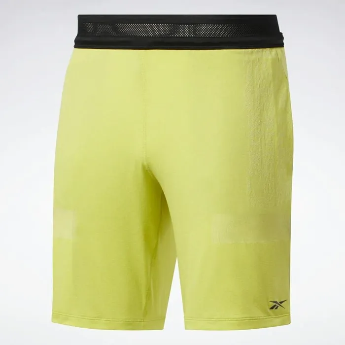 Shorts Mens Reebok United By Fitness 8Inch MyoKnit Seamless Shorts Chartreuse