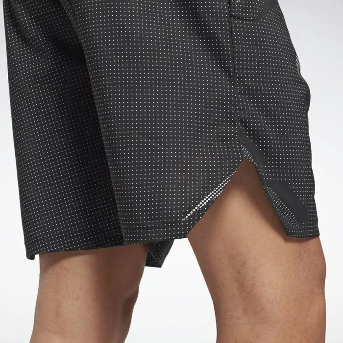 Shorts Mens Reebok Workout Ready Allover Print Shorts Black
