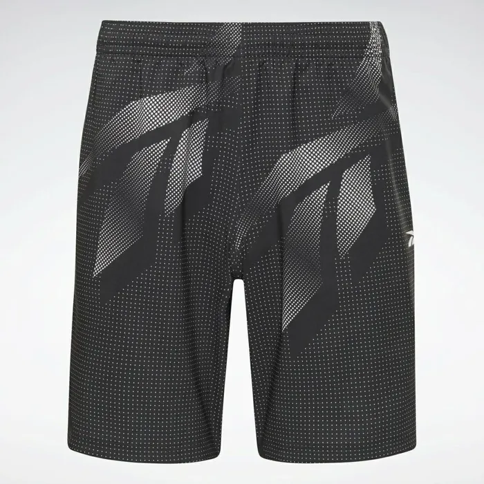 Shorts Mens Reebok Workout Ready Allover Print Shorts Black