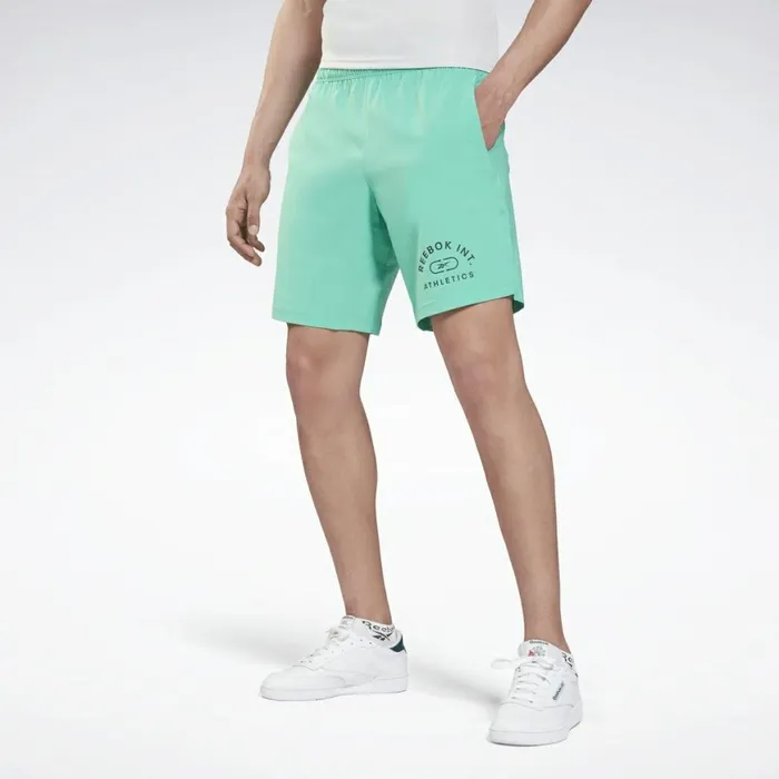 Shorts Mens Reebok Workout Ready Graphic Shorts Future Teal