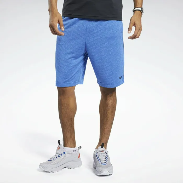 Shorts Mens Reebok Workout Ready Melange Shorts Humble Blue