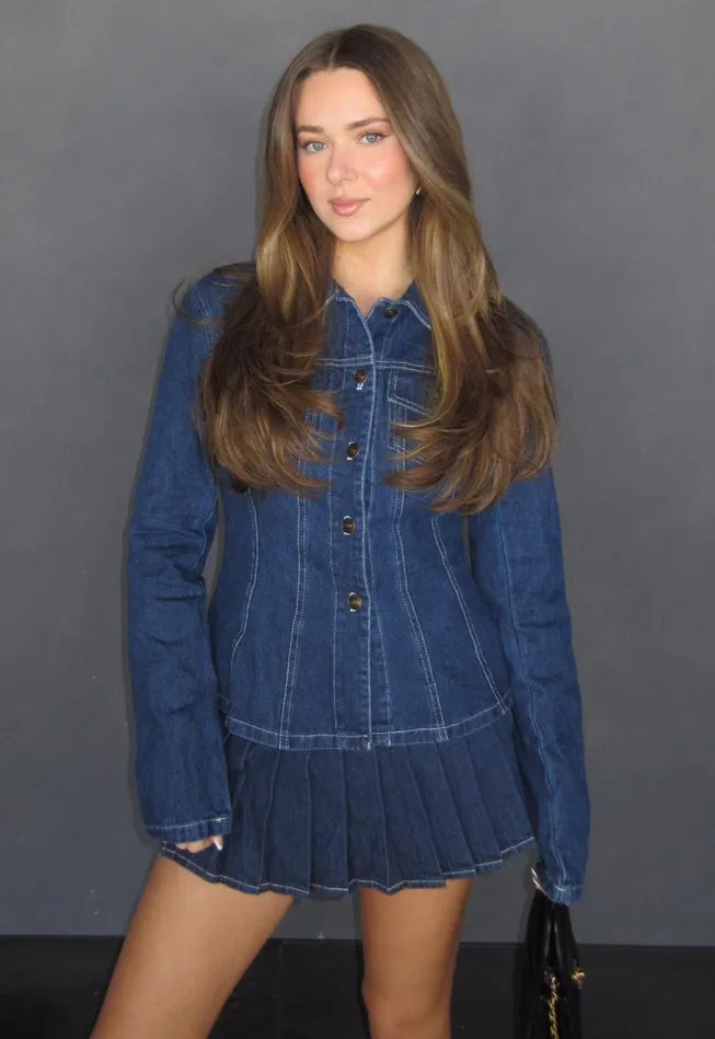 Shorts Women Lioness Fashion RIDER MINI SKORT Blue Denim Shorts Women Lioness Fashion RIDER MINI SKORT Blue Denim